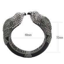 Load image into Gallery viewer, LO4333 - Ruthenium Brass Bangle with Top Grade Crystal  in Multi Color
