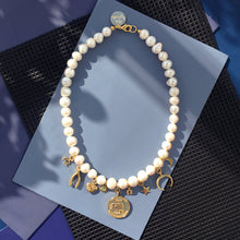 Load image into Gallery viewer, Lucky Charm Pearl Necklace
