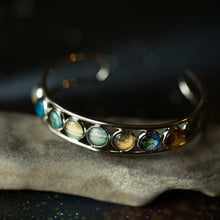 Load image into Gallery viewer, Solar System Silver Bangle Bracelet
