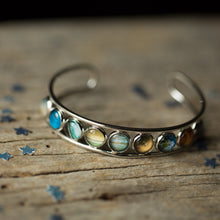 Load image into Gallery viewer, Solar System Silver Bangle Bracelet
