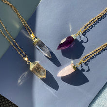 Load image into Gallery viewer, Glow Necklace - Crystal Quartz / Rose Quartz / Amethyst
