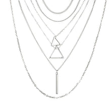 Load image into Gallery viewer, Double Triangle Multilayer Necklace
